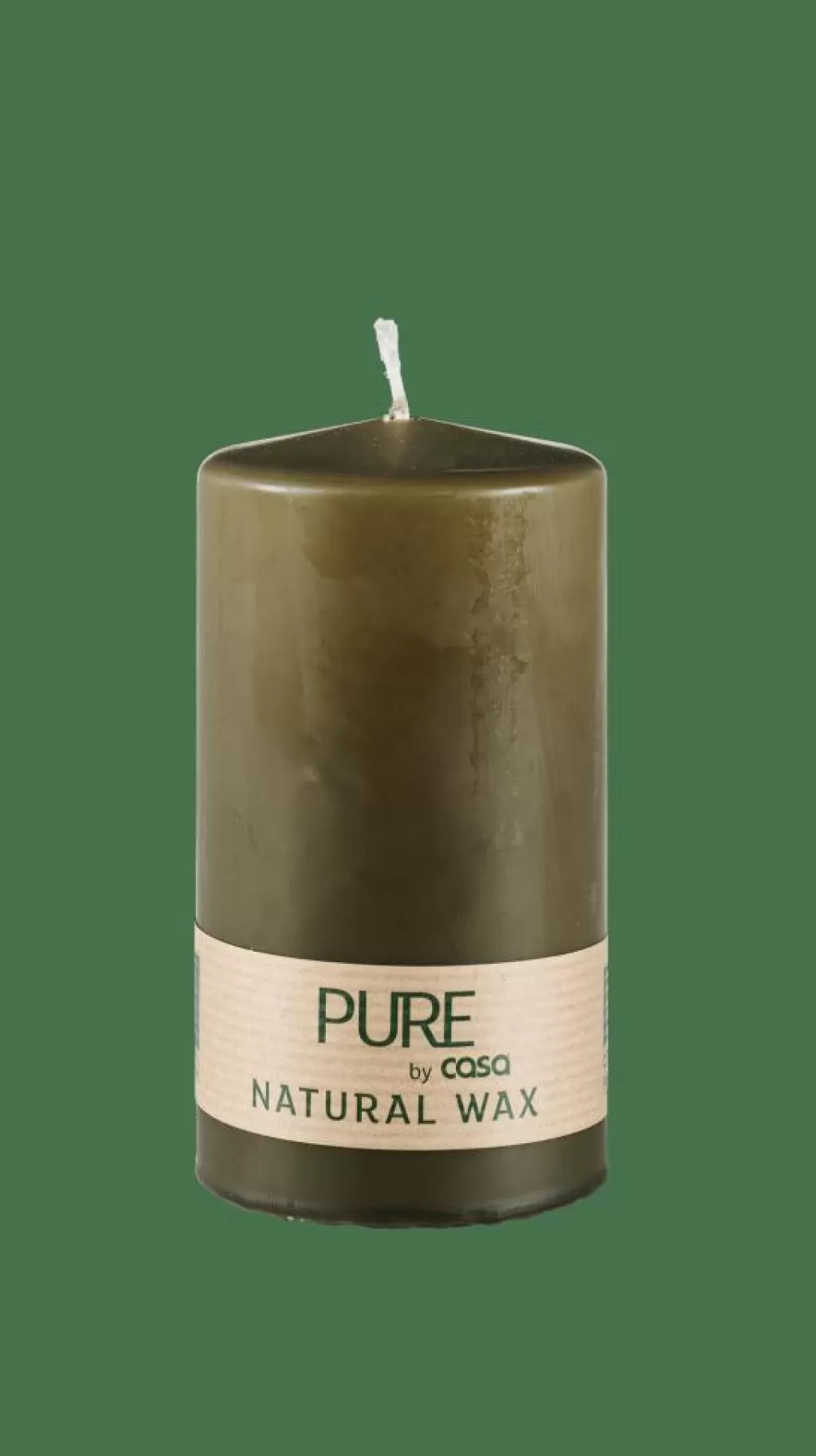 Best Sale PURE Vela Cilíndrica Verde Velas