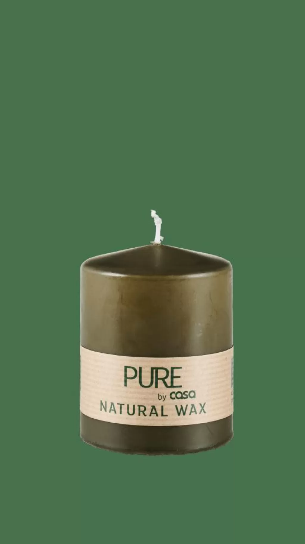 Fashion PURE Vela Cilíndrica Verde Velas