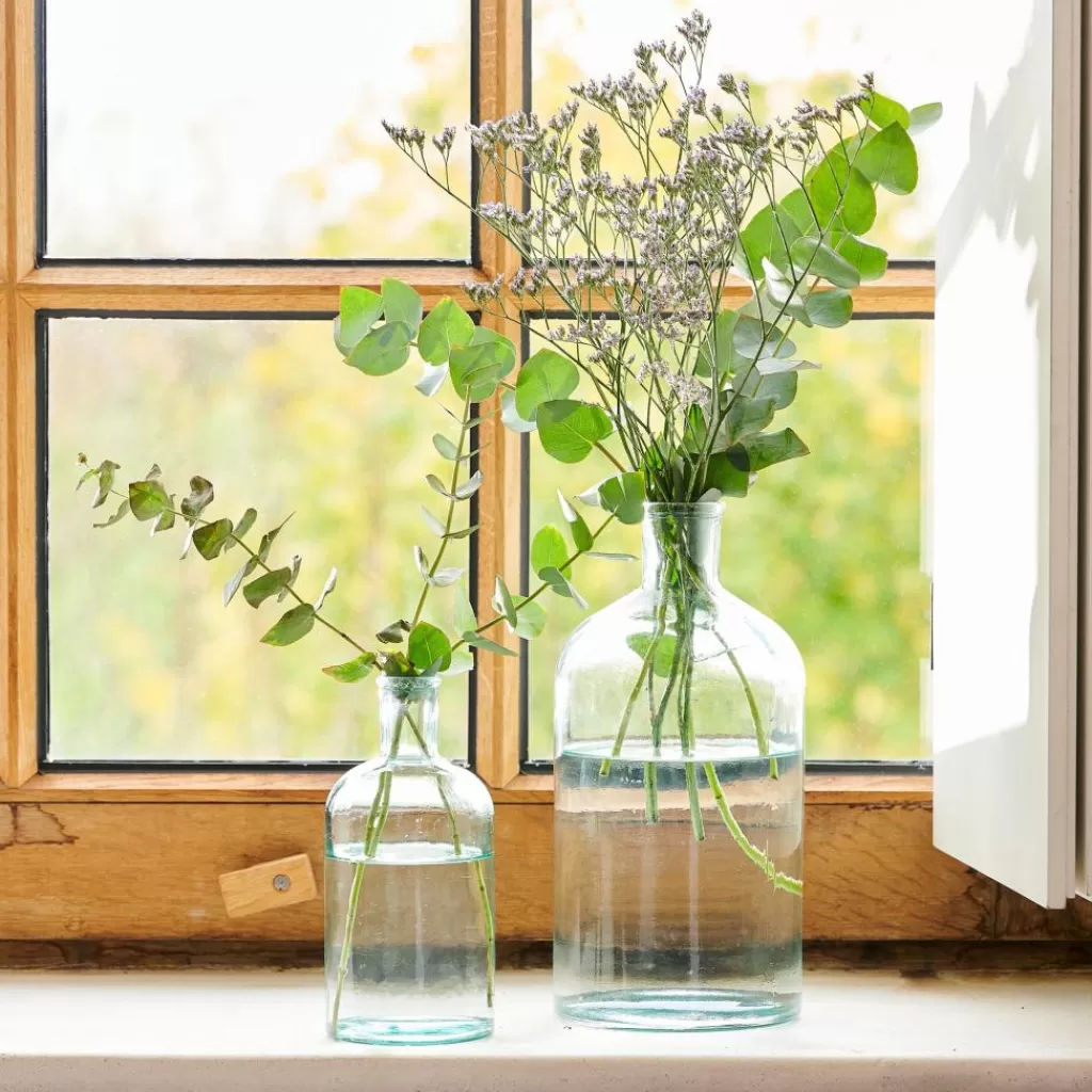 Online RETRO Florero Botella Transparente Floreros