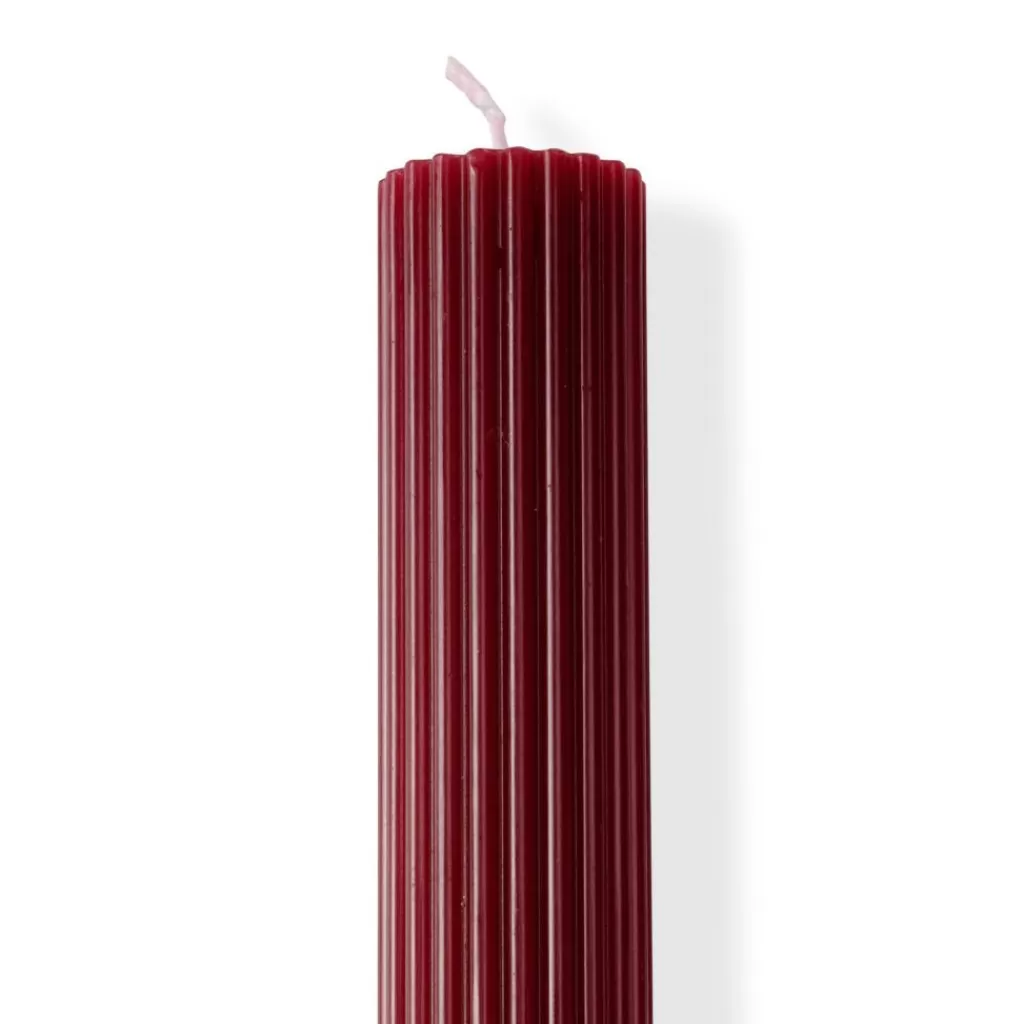 Flash Sale RIB Vela Estriada Rojo Velas