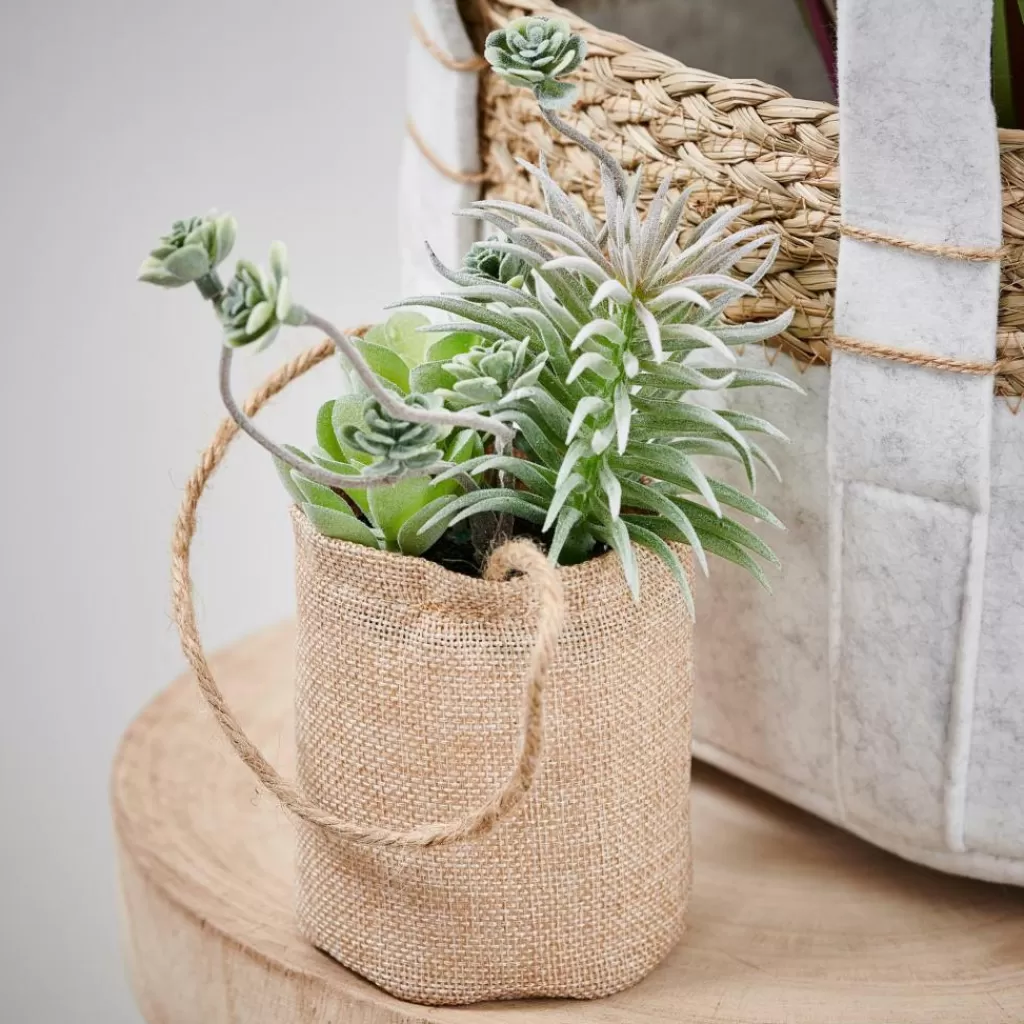 Discount ROPE Planta Artificial Macetero Colg Natural Plantas Artificiales