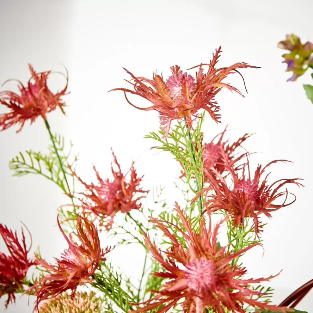 New RUBY Planta Artificial Rojo Ramos Artificiales