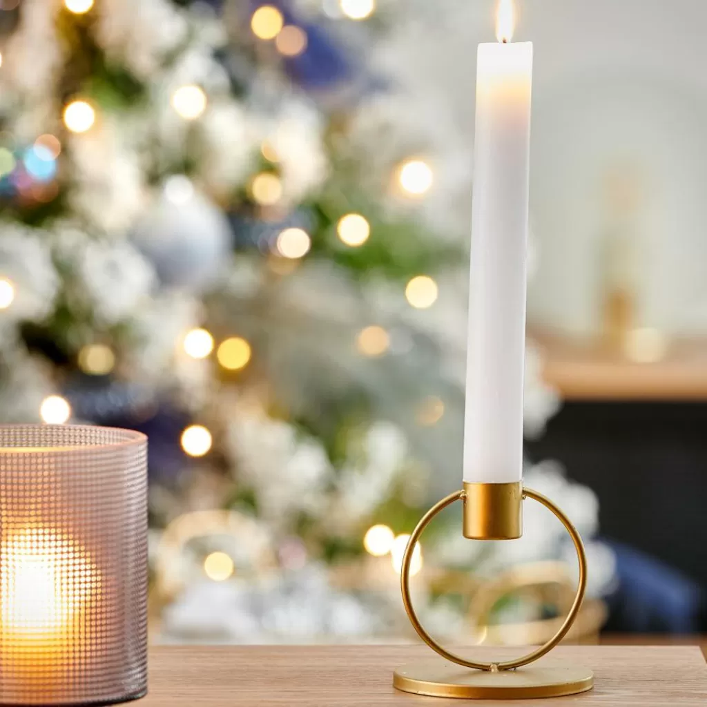 Discount RUSTIC Vela Candelabro Blanco Velas | Otoño