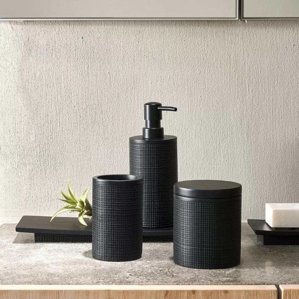 Store SAMOURAI Cepillo WC En Soporte Negro Accesorios De Tocador