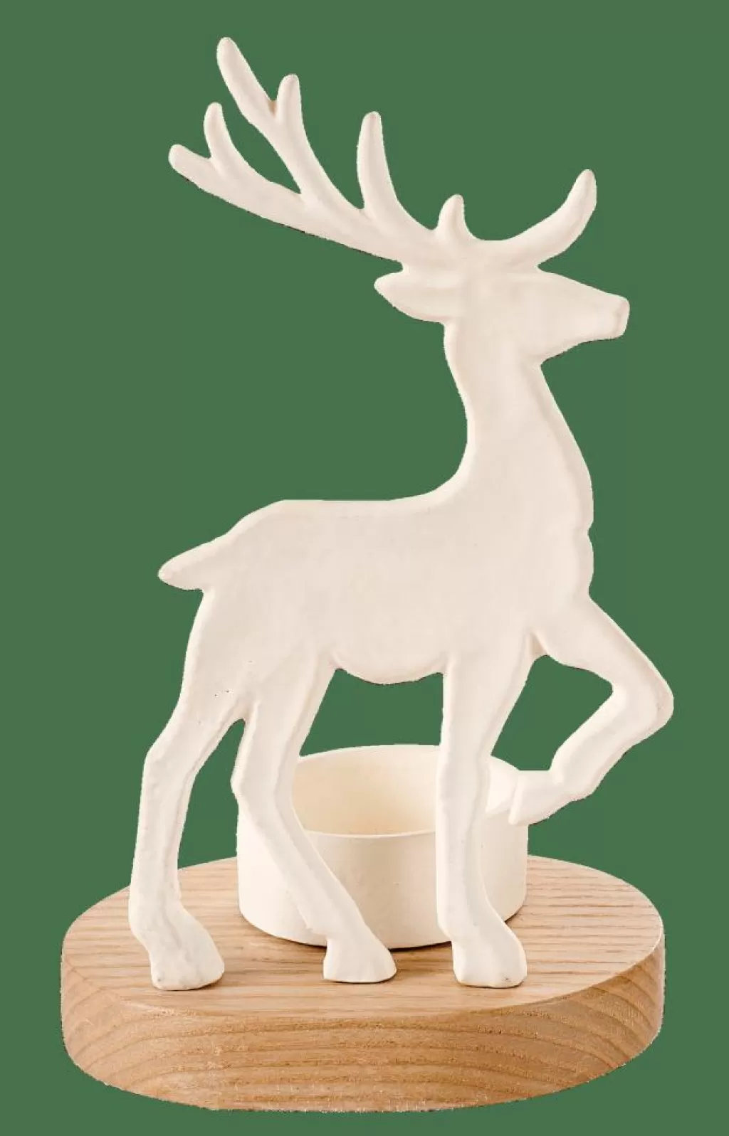 Flash Sale SCANDY DEER Soporte Para Vela Pequeña Blanco, Natural Soprortes Para Velitas