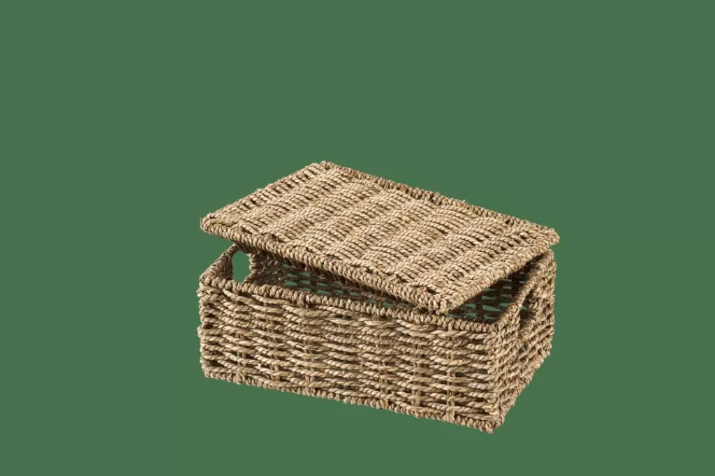 Clearance SEAGRASS Cesta Almacenaje S Con Tapa Natural Cestas De Almacenaje