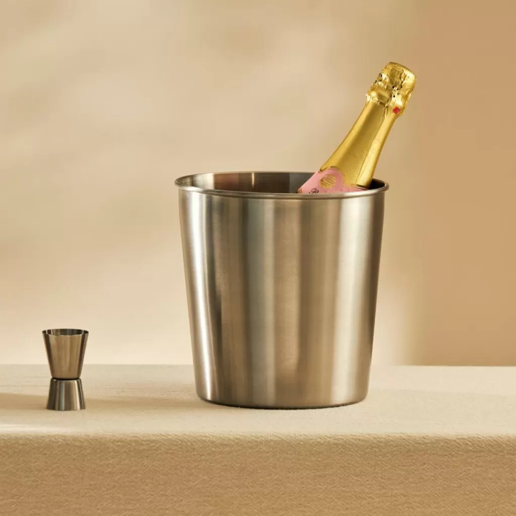 Shop SHAKE & STIR Enfriador De Cava Plateado, Acero Inoxidable Enfriadores Vino