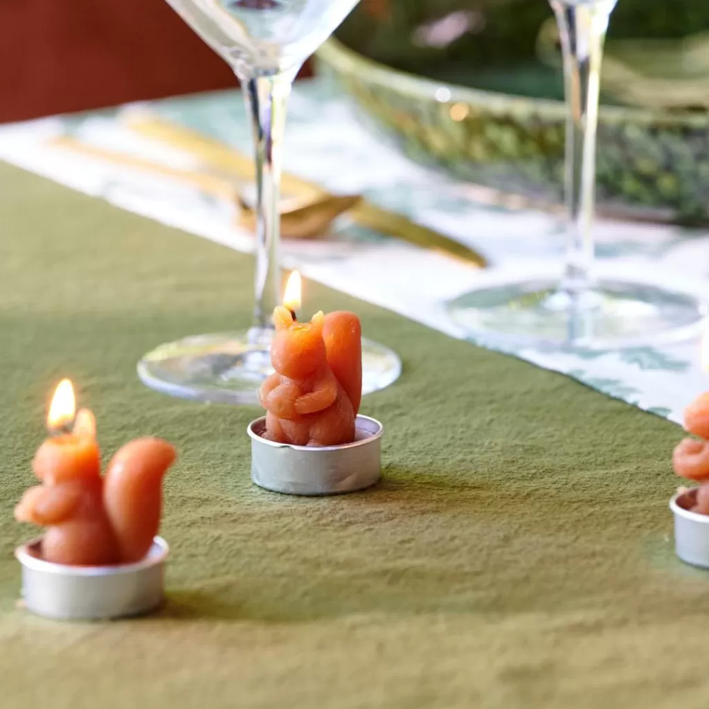 Store SQUIRREL Marrón Soprortes Para Velitas | Otoño