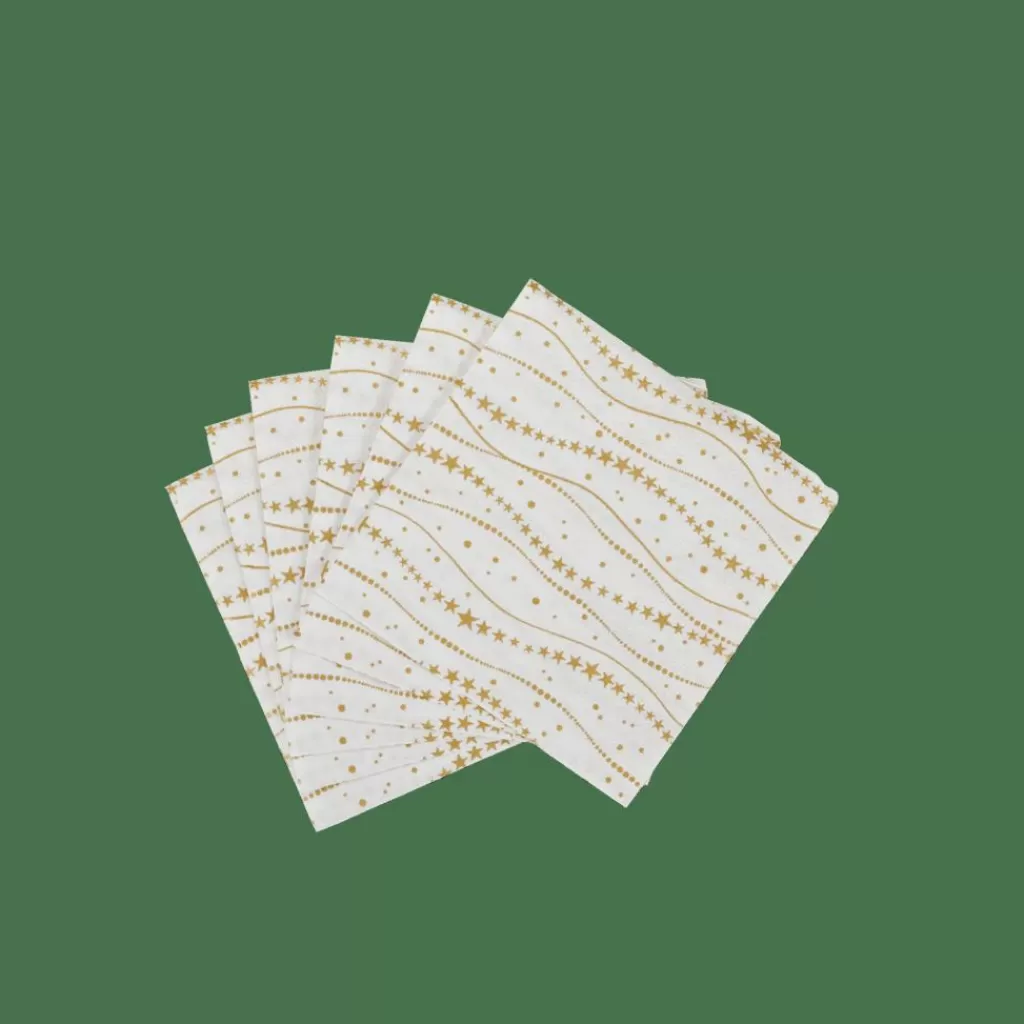 Best STARS Paquete De 20 Servilletas Dorado Servilletas