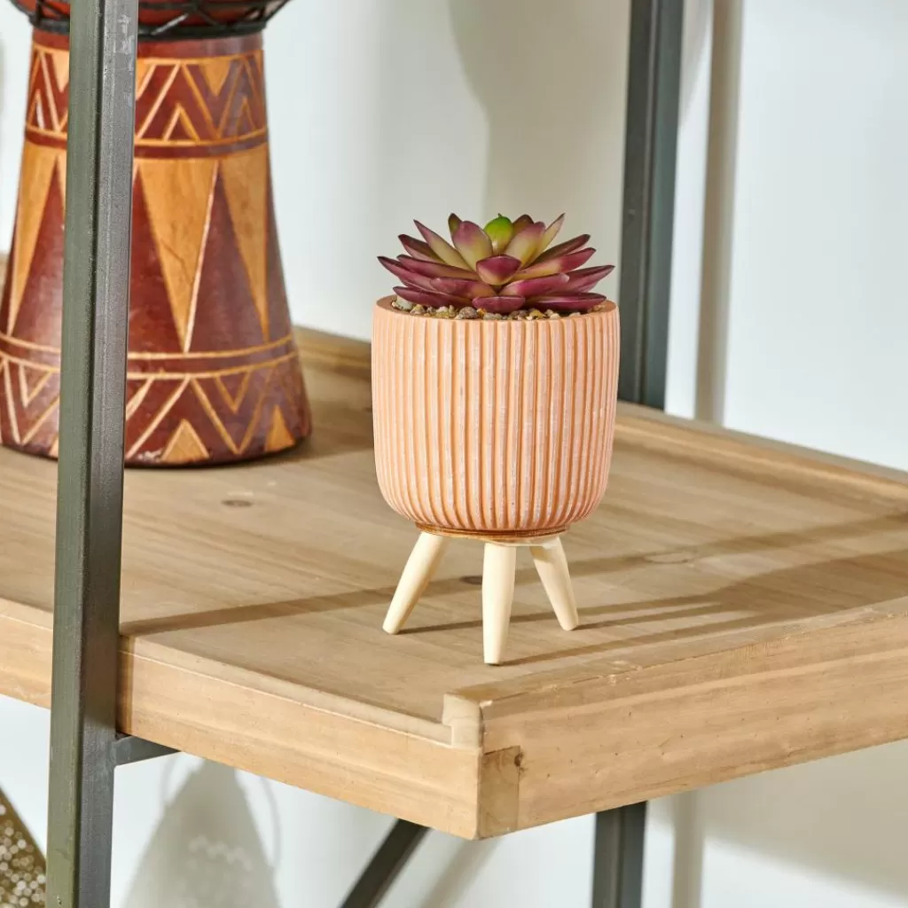 Outlet STRIPE Planta Crasa Art En Tarro Multicolor Plantas Artificiales