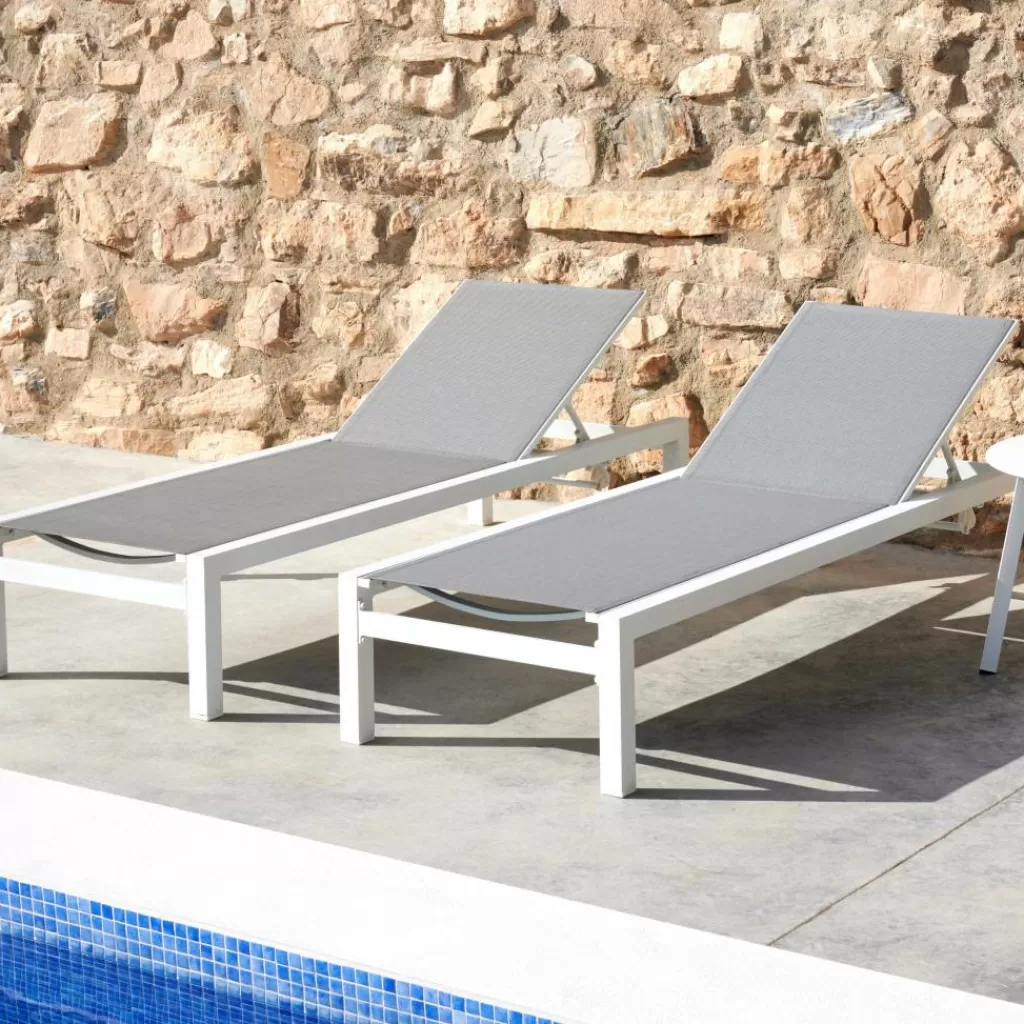 Best Sale SYDNEY Tumbona Blanco Hamacas De Exterior