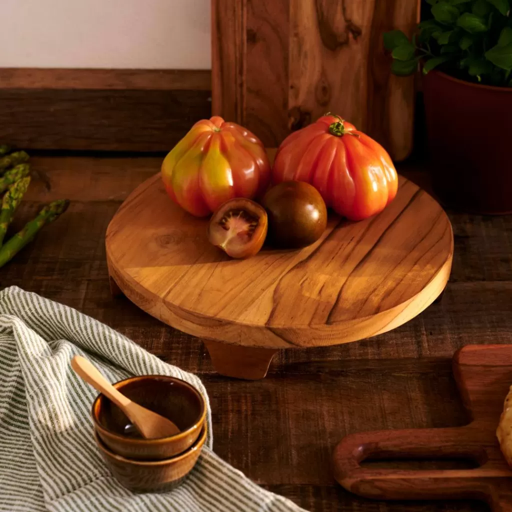 New TEAK Soporte Natural Soportes Para Plantas