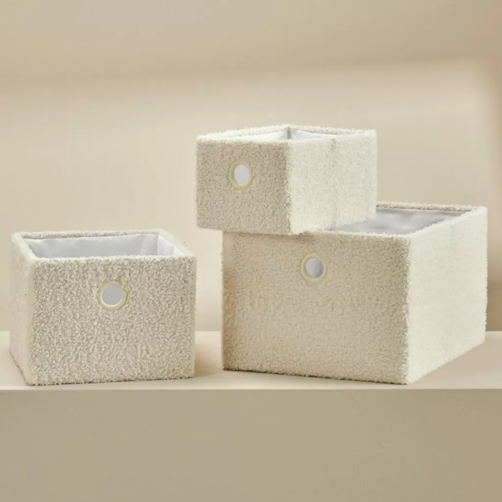 Best TEDDY Cesta Plegable Blanco Apagado Cajas De Almacenamiento