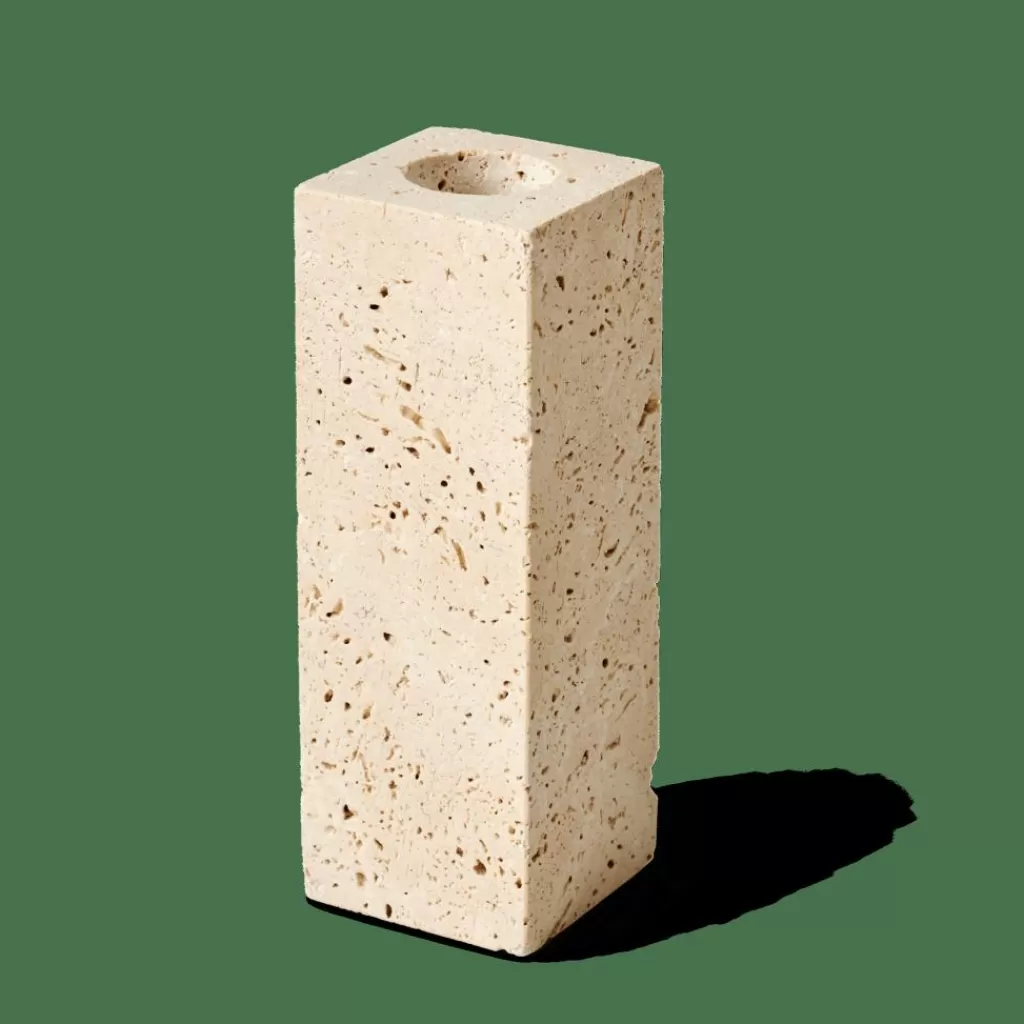 Sale TRAVERTIN Portavelas Natural Candelabros
