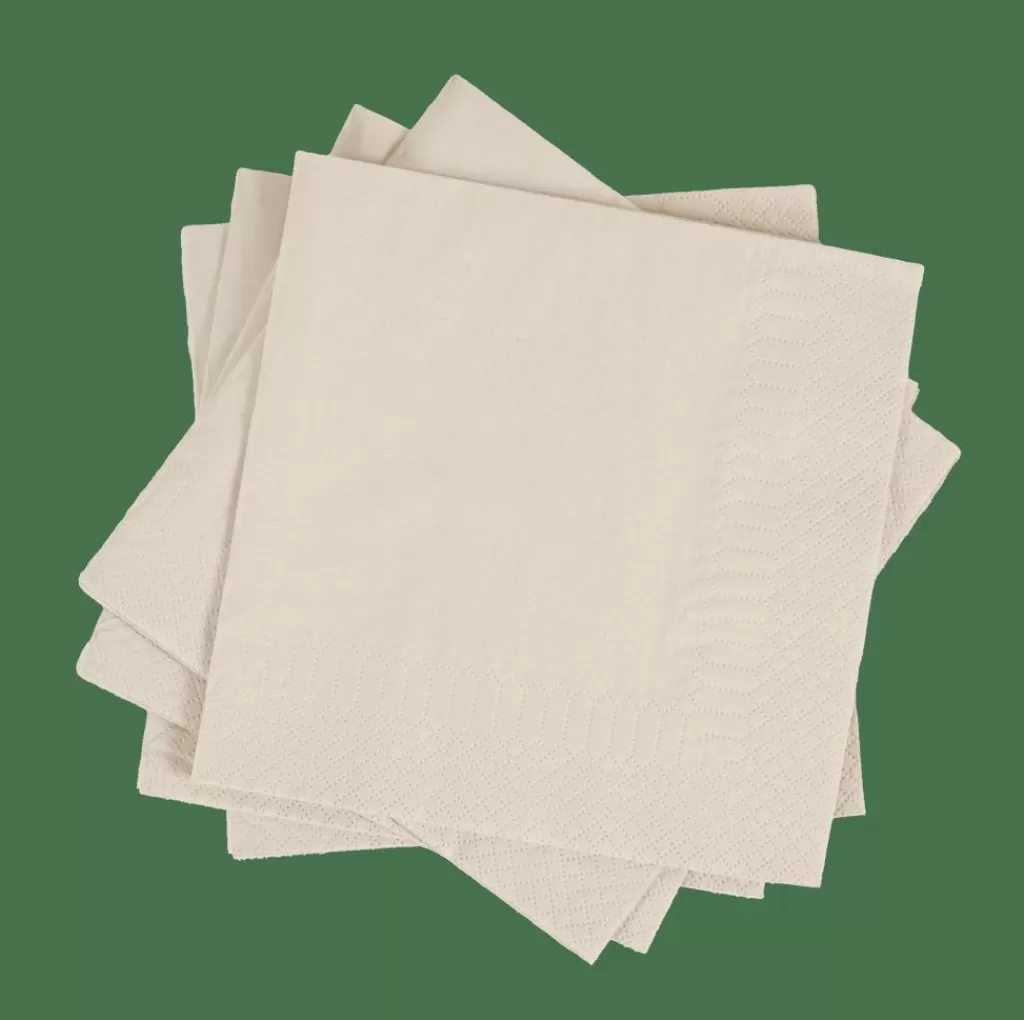 Clearance UNI Paquete De 20 Servilletas Beis Servilletas