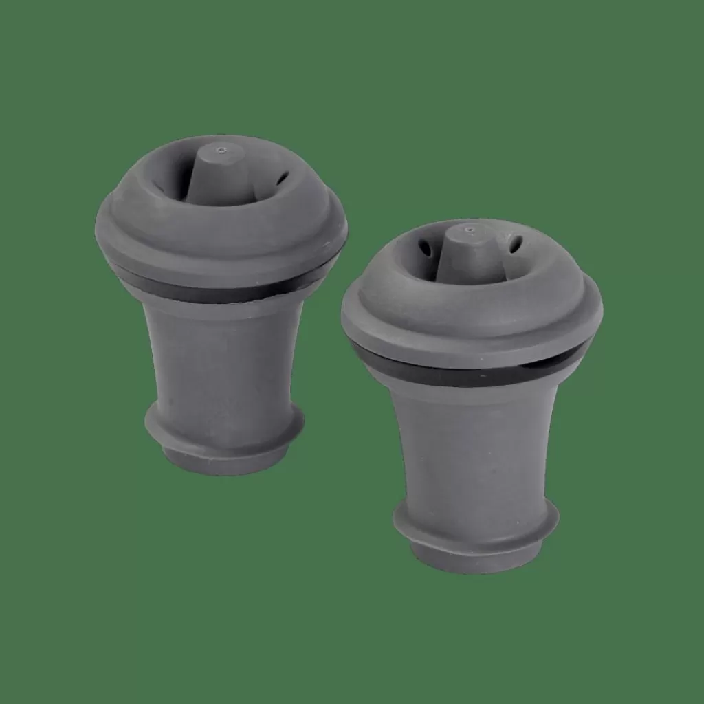 Online VACUVIN Tapones De Vino Juego De 2 Gris Accesorios Vino