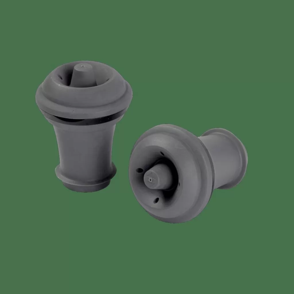 Online VACUVIN Tapones De Vino Juego De 2 Gris Accesorios Vino