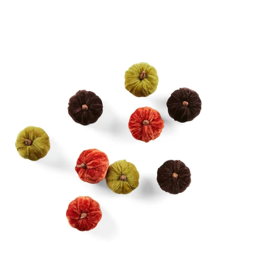 Cheap VELVET Calabaza Decorativa Juego De 3 Multicolor Flores Artificiales | Halloween