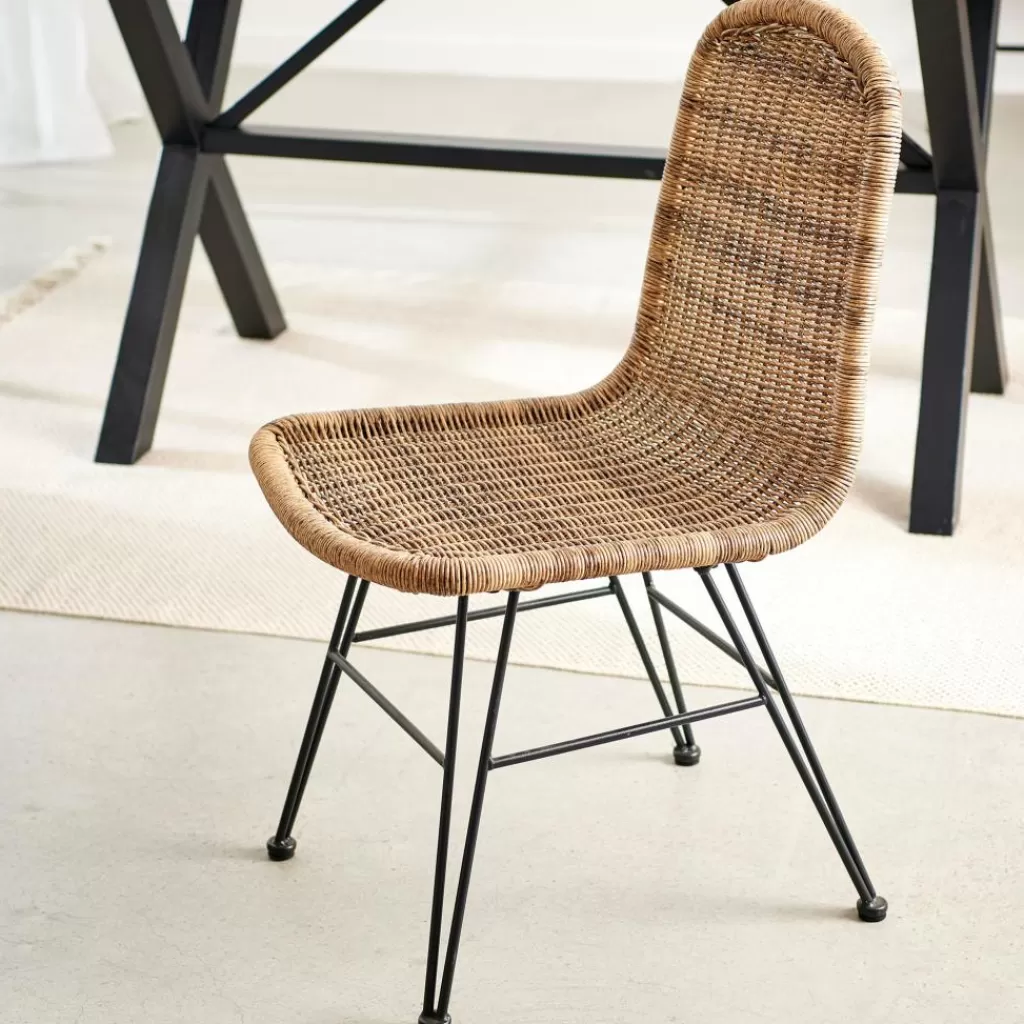 Outlet VIENNA Silla De Comedor Negro, Natural Sillas De Comedor | Sillas De Jardín