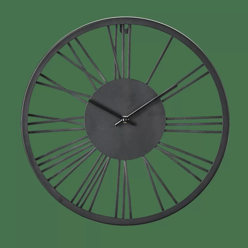 Best Sale WHEEL Reloj De Pared Negro Campanas