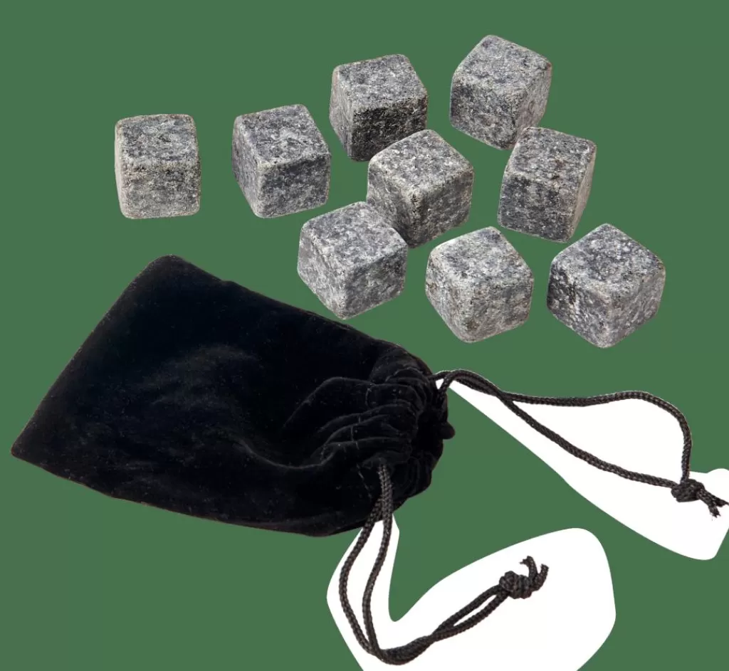 Clearance WHISKEY Piedra Enfriarbebida Juego De 9 Gris Oscuro Accesorios Coctéles