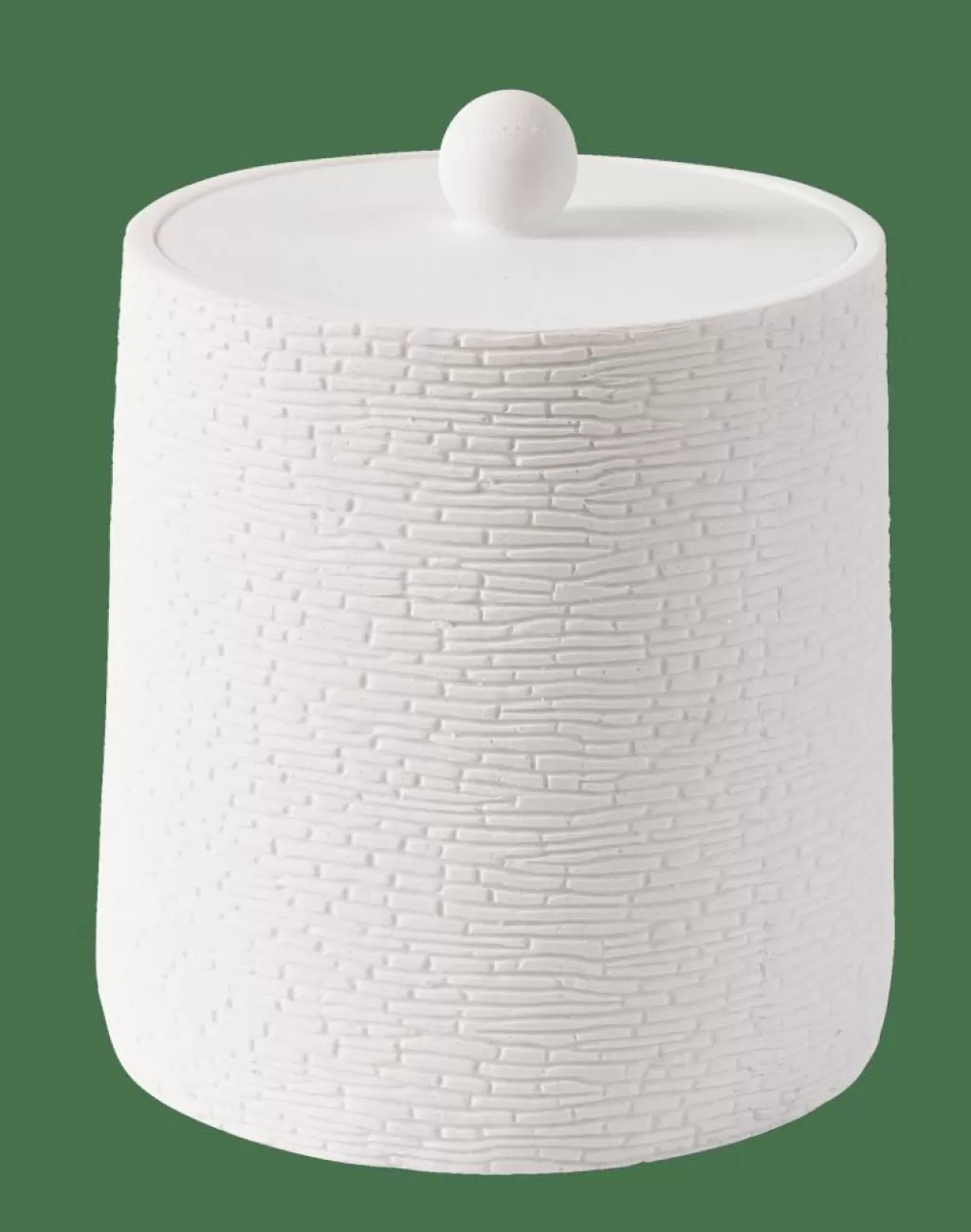 Clearance WHITE ELEGANCE Soporte De Algodones Con Tapa Blanco Accesorios De Tocador