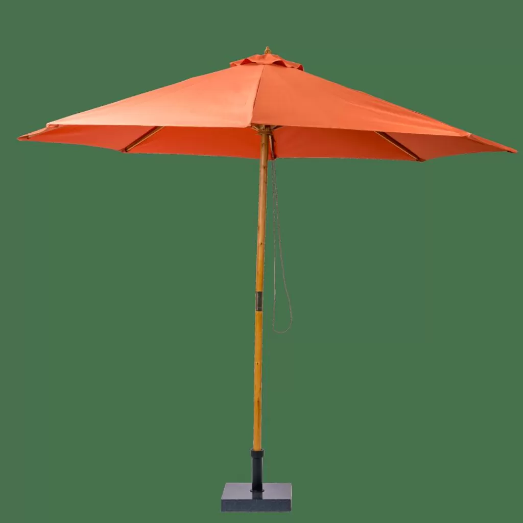 Best Sale WOOD Parasol Sin Pie De Color óxido Parasoles