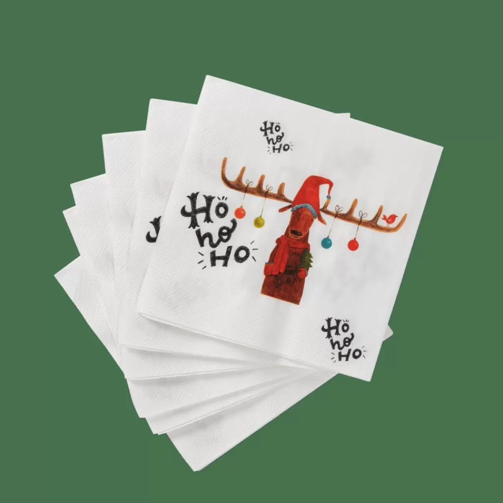 Clearance X-MAS MOOSE Paquete De 20 Servilletas Multicolor Servilletas