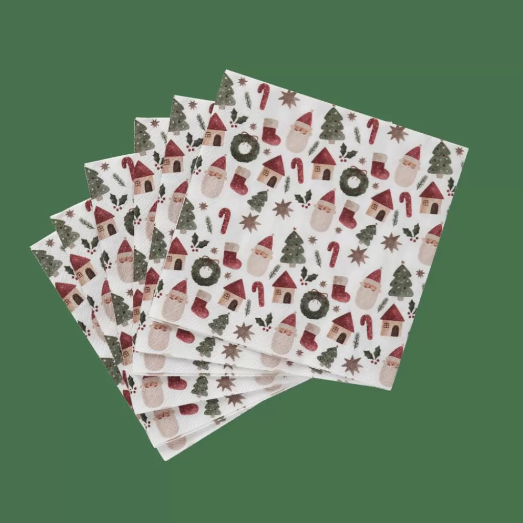 Store X-MAS VIBE Paquete De 20 Servilletas Multicolor Servilletas