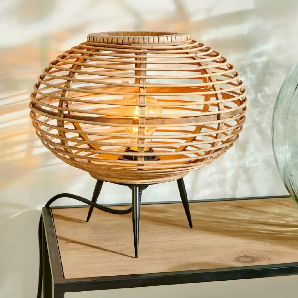Clearance ZANZI Lámpara De Mesa E27 Natural Lamparas De Mesa