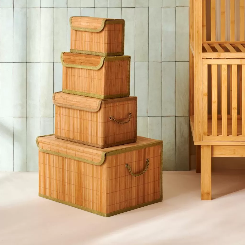 Online ZEN Caja Con Asas Natural Cajas De Almacenamiento
